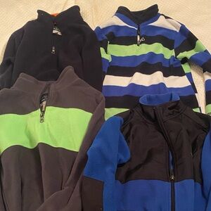 Fleece Pullover Boys Tops and one Zipper Jacket 4 in 1 lot